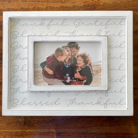 Burnes of Boston Grateful, Thankful, Blessed 4x6 picture frame - Picture 1 of 7